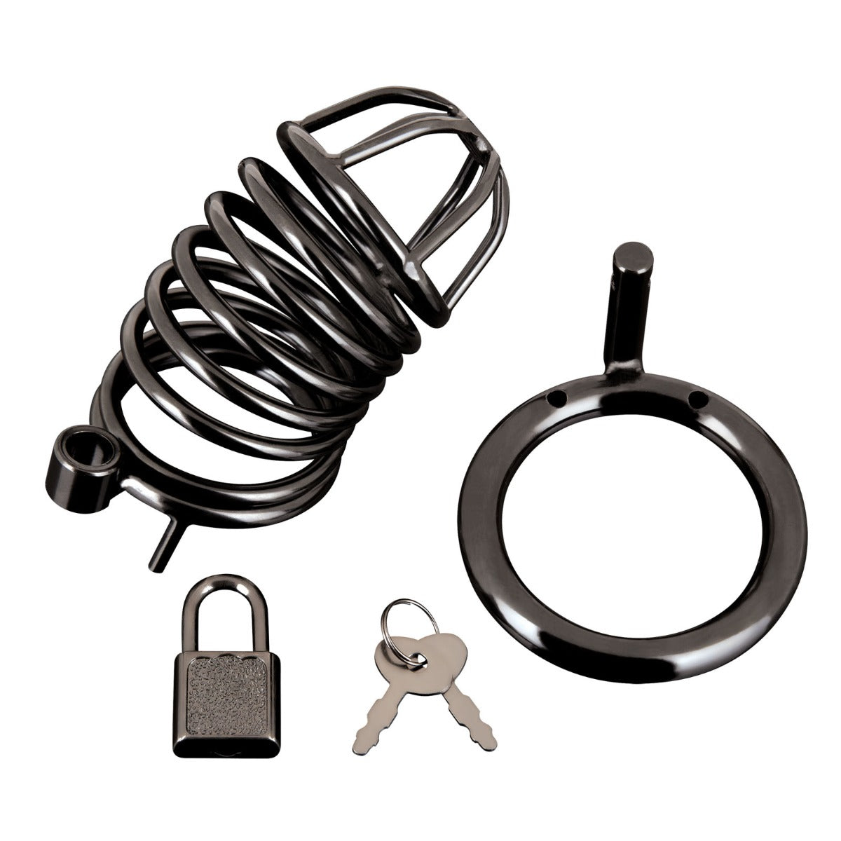 Blue Line Deluxe Chastity Cock Cage Black