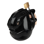 Blue Line Full Restraint Silicone Cock & Balls Chastity Device Black