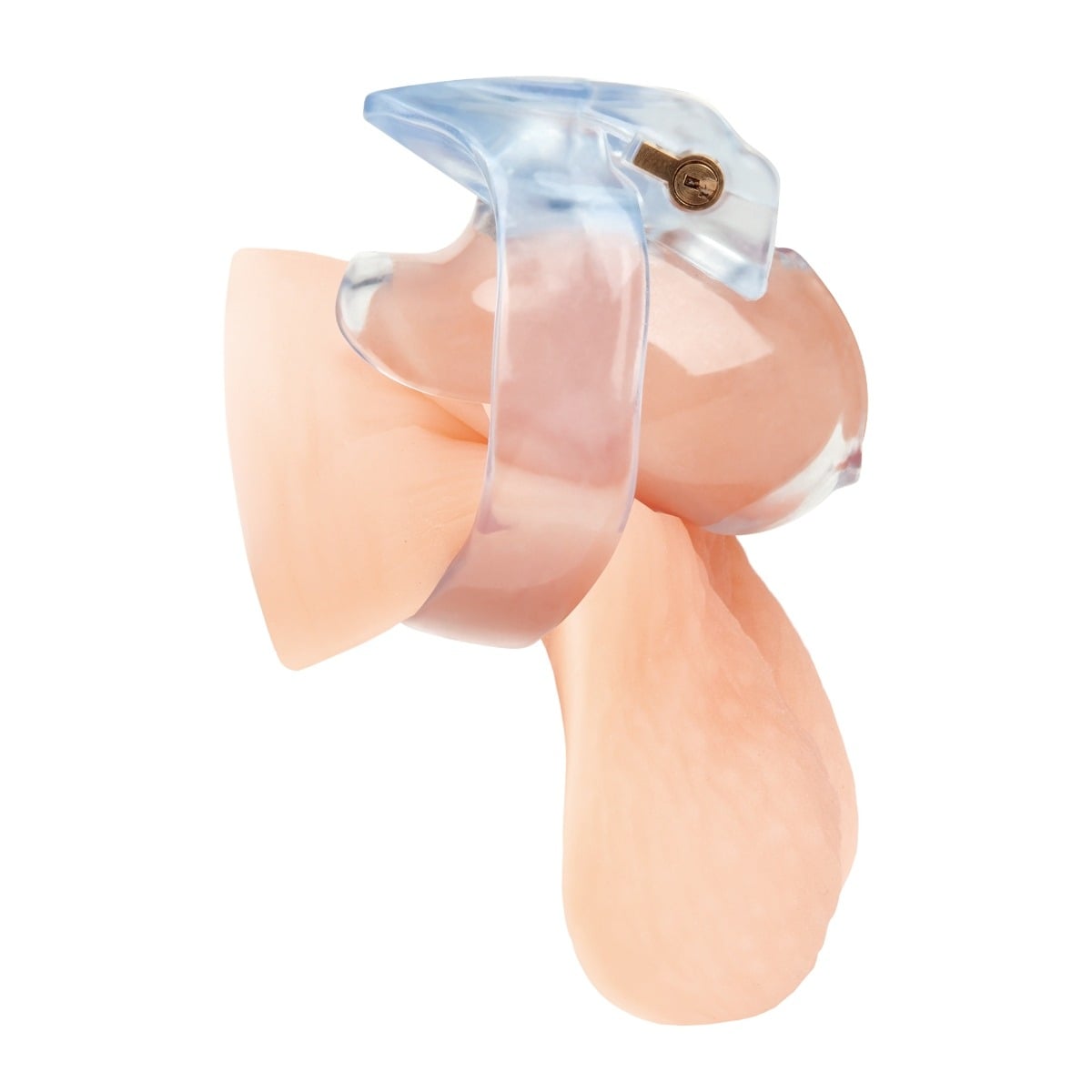 Blue Line Small Dick Acrylic Mini Chastity Cage