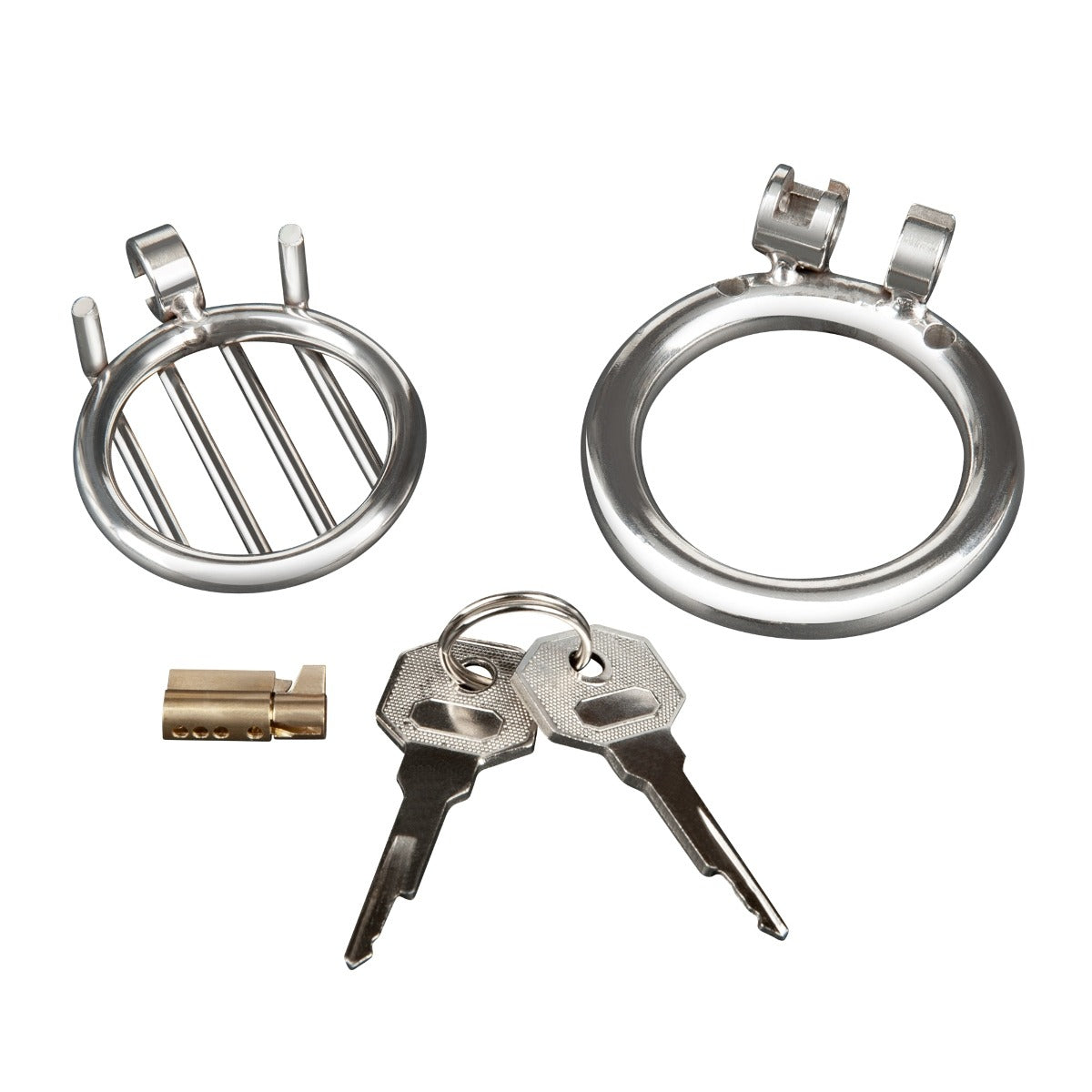Blue Line Stainless Steel Inverted Micro Chastity Cage