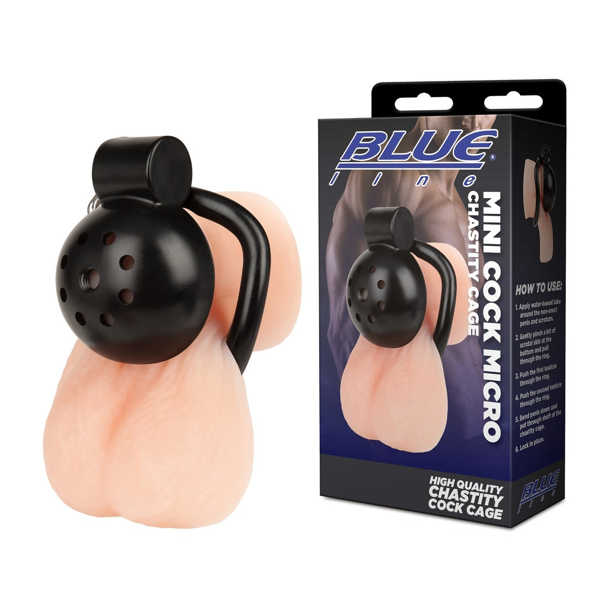 Blue Line Micro Cock Chastity Cage