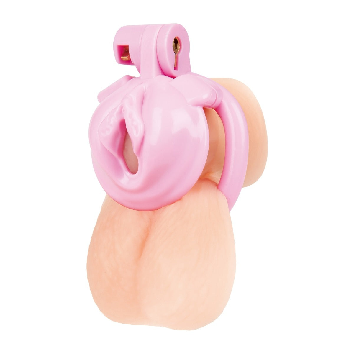 Blue Line Bitchboy Mini Chastity Cage With Pussy Shape