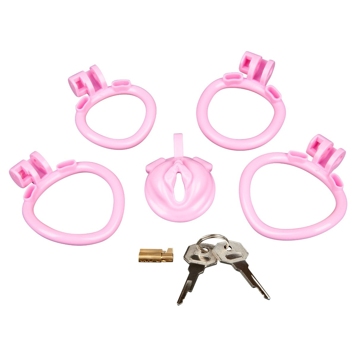 Blue Line Bitchboy Mini Chastity Cage With Pussy Shape