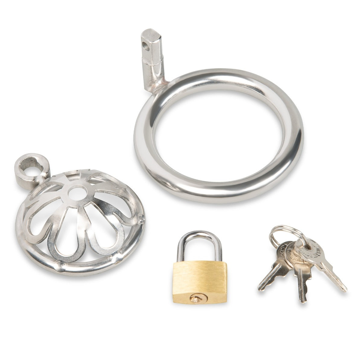 Blue Line Stainless Steel Turtle Head Chastity Cage