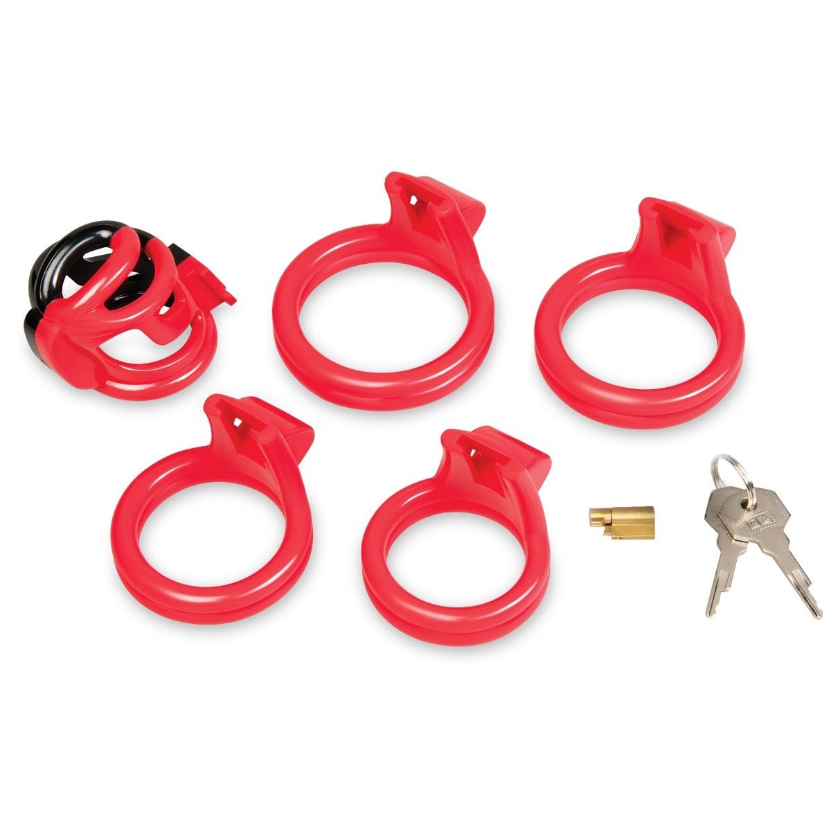 Blue Line Red Zone 2 Inch Cock Shackle Chastity Cage