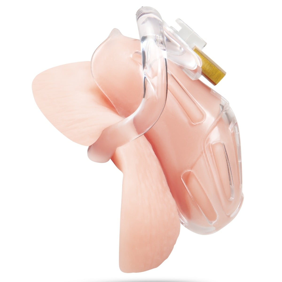 Blue Line 2 Inch Acrylic See-Through Chastity Cock Cage