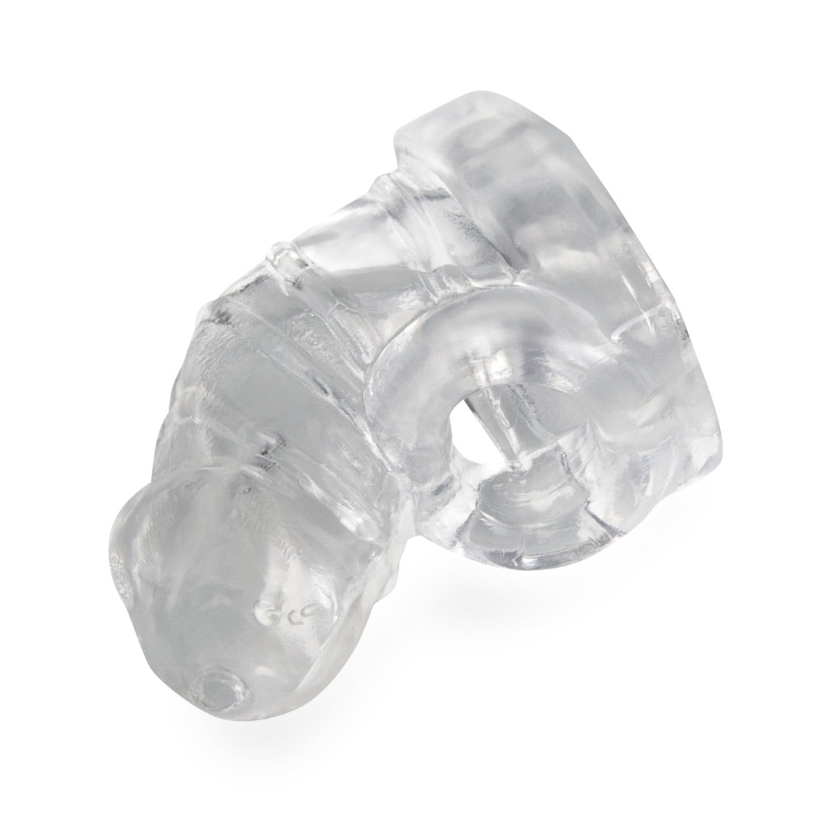 Blue Line Silicone Chastity Cage With Ball Loop And Urethral Opening