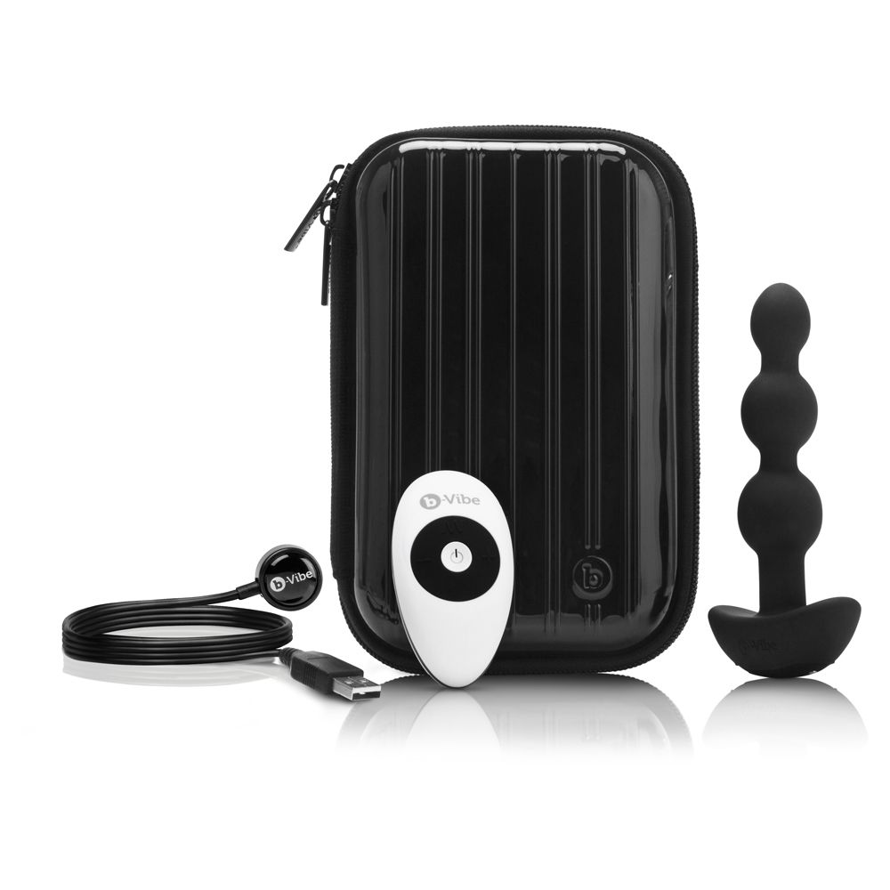 B-Vibe Triplet Anal Beads Black