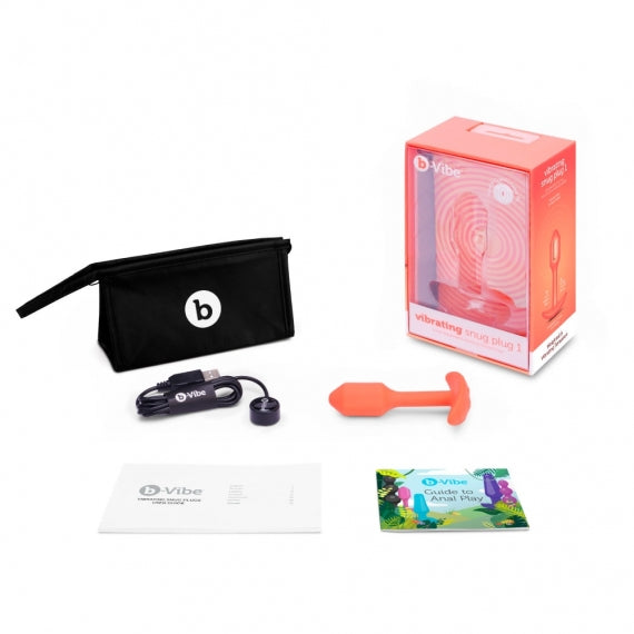 B-Vibe Vibrating Snug Plug 1 Orange
