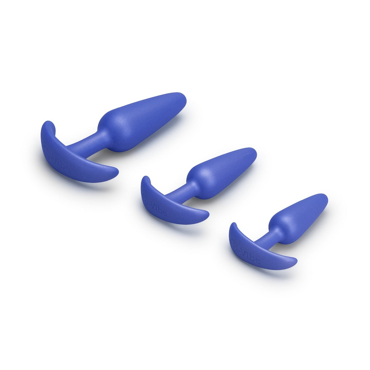 B-Vibe Beginner Booty Bundle 3 Piece Anal Training Butt Plug Set Blue