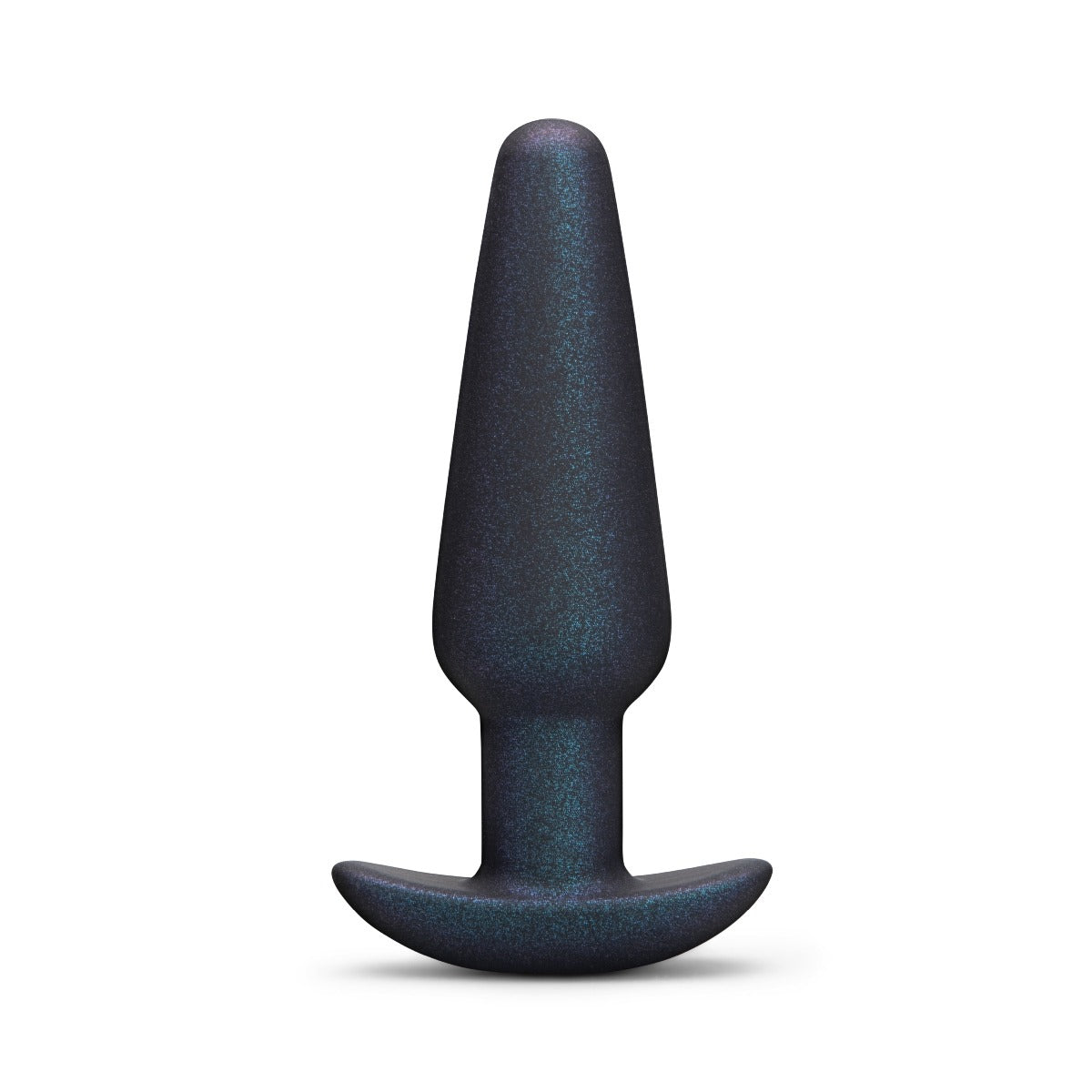 B-Vibe Hefty Weighted Sparkly Silicone Butt Plug Black