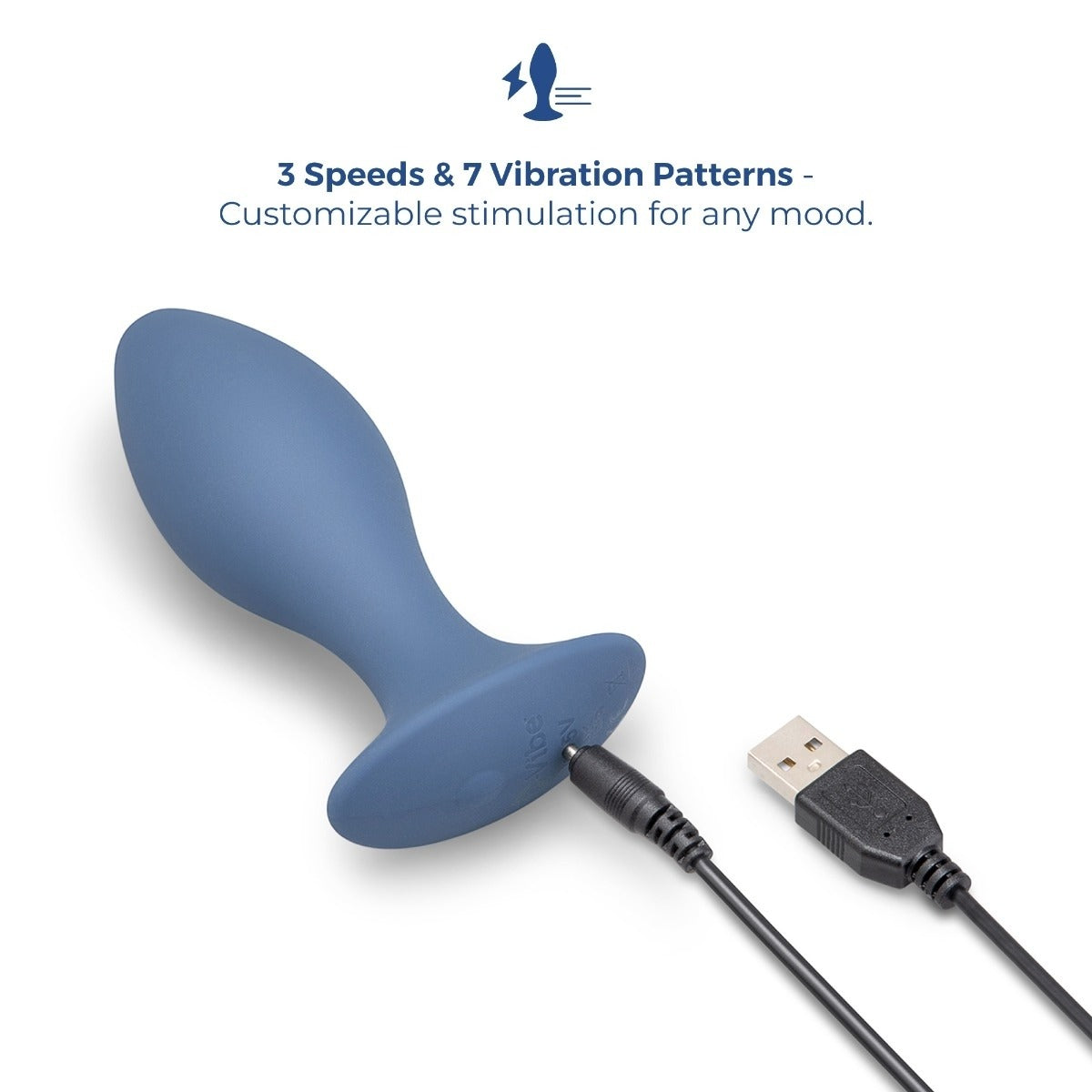 B-Vibe 4inch Vibrating Silicone Butt Plug