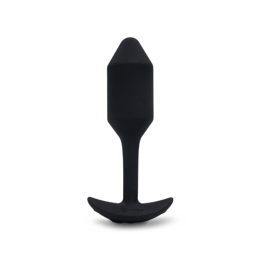 B-Vibe Vibrating Snug Plug Black Medium