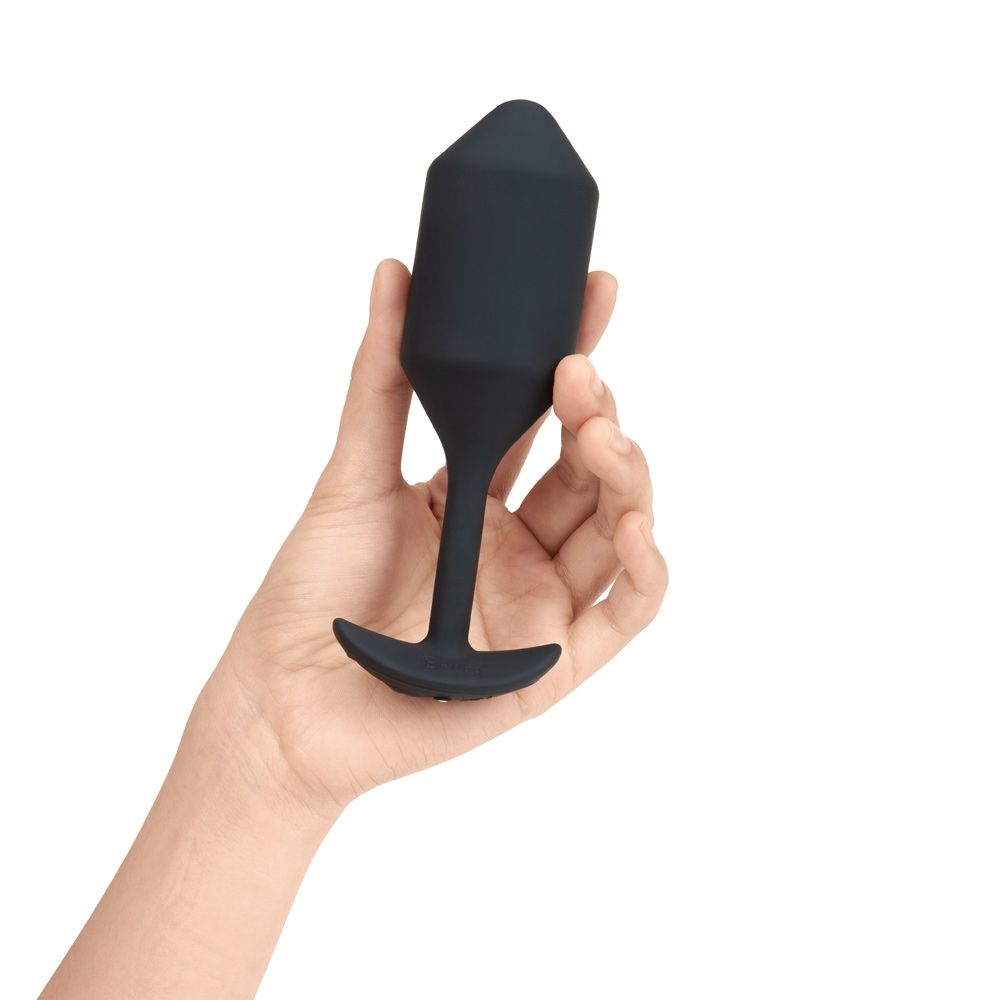 B-Vibe Vibrating Snug Plug Black Xlarge
