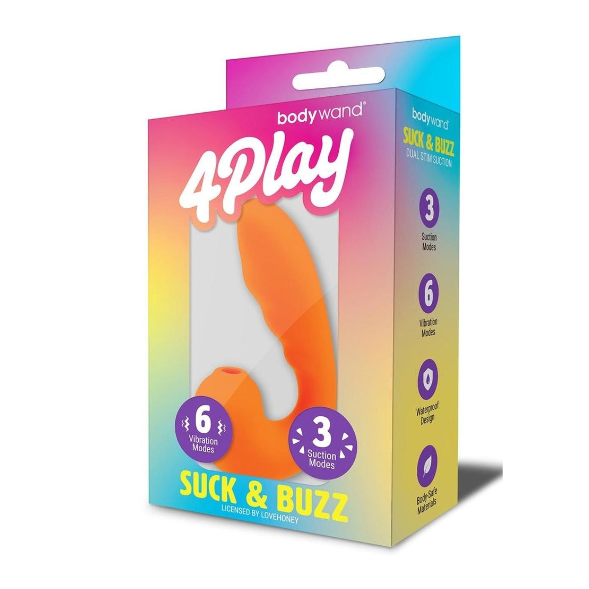 Bodywand 4 Play Suck And Buzz Orange