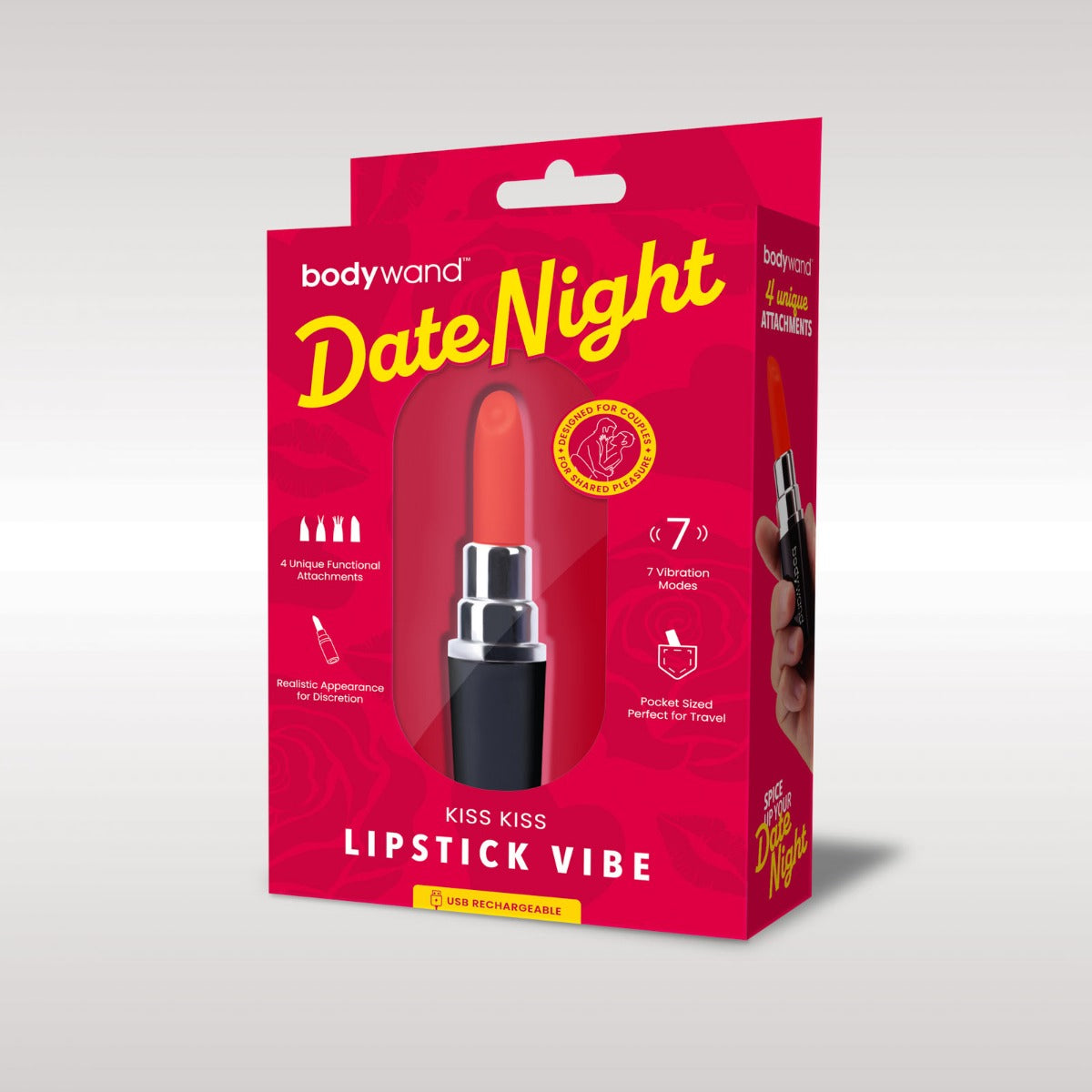 Bodywand Date Night Kiss Kiss Lipstick Vibe Black/Red