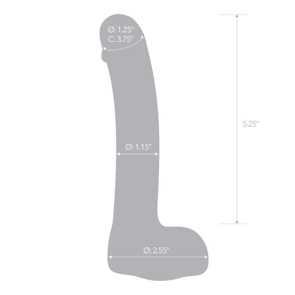 Glas 7 Inch Realistic Curved Dildo Clear