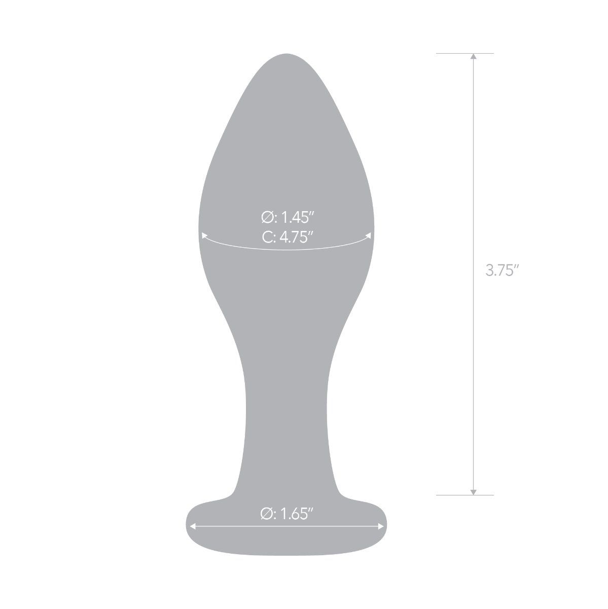 Glas 4 Inch Butt Plug Clear