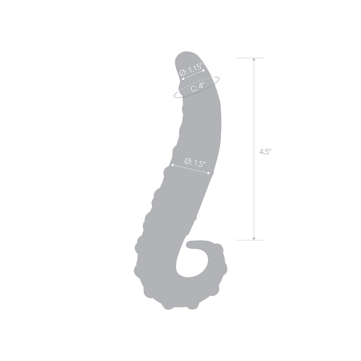 Glas 6 Inch Lick It Glass Dildo