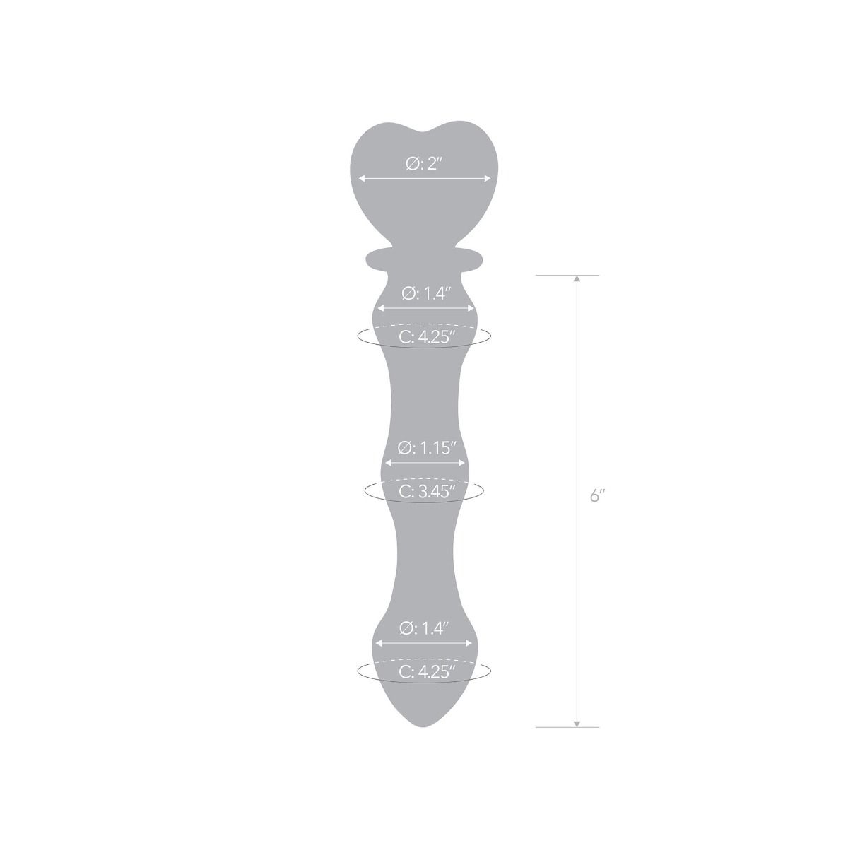 Glas 8 Inch Sweetheart Glass Dildo