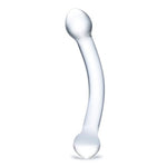 Glas 7 Inch Curved Glass G Spot Double Ended Dildo Clear