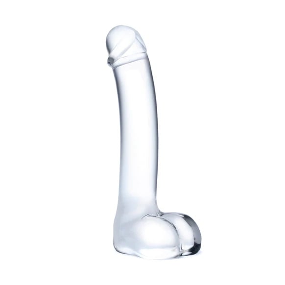 Glas 7 Inch Realistic Curved Dildo Clear