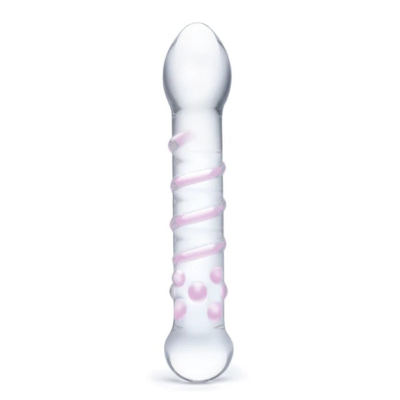 Glas 7.25 Inch Spiral Staircase Full Tip Dildo Clear