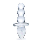 Glas 4.5 Inch Titus Beaded Butt Plug Clear
