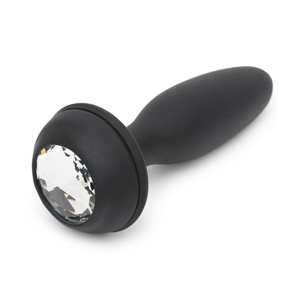 Happy Rabbit Rechargeable Vibrating Butt Plug Medium - Black/Purple