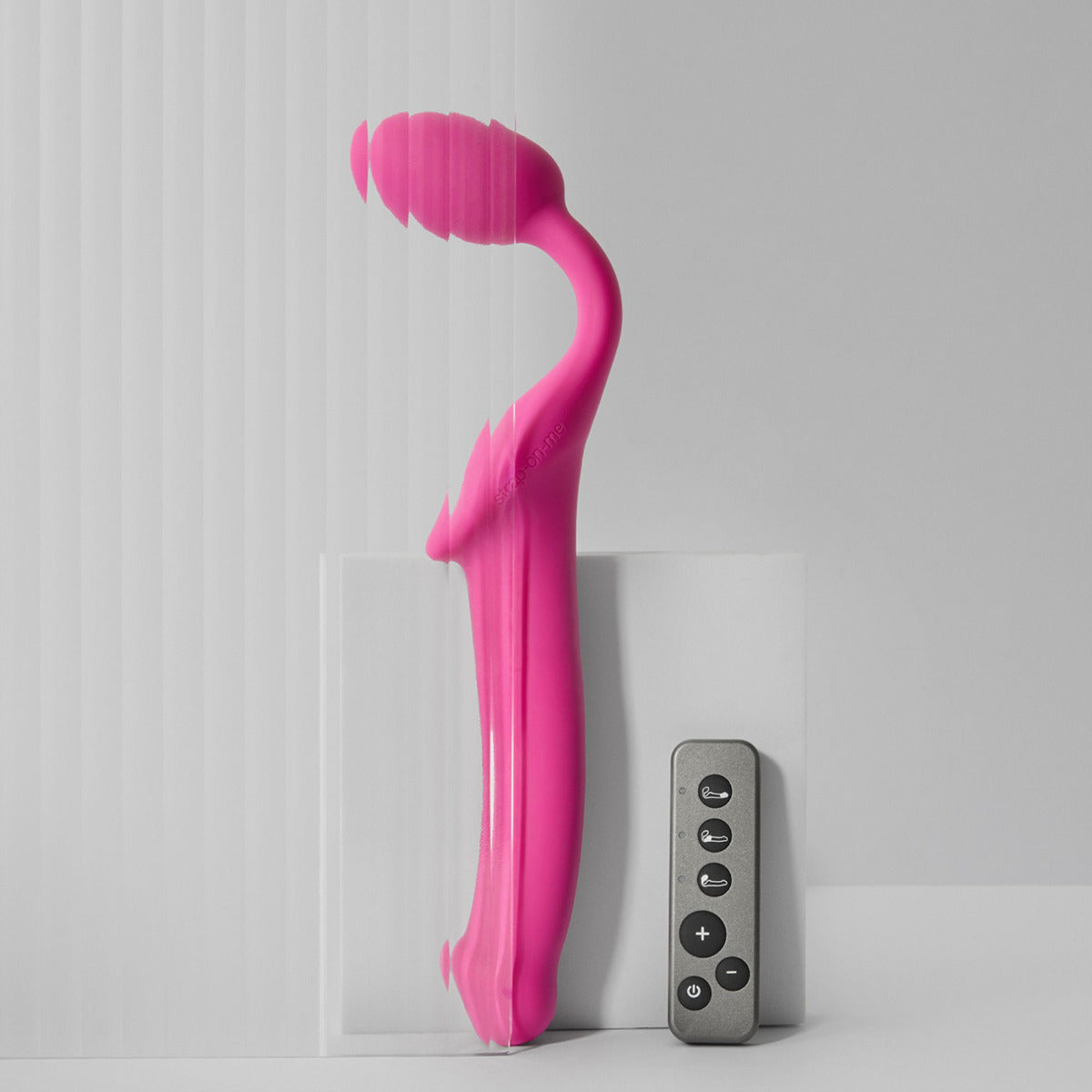 Strap On Me Vibrating Bendable Strap-On - M - Fuchsia