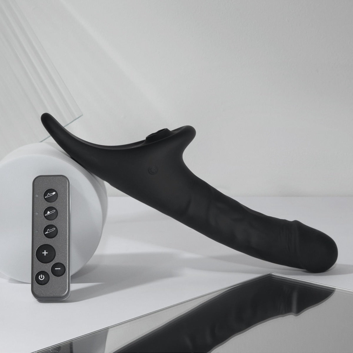 Strap On Me Multi Orgasm Realistic Dildo - M - Black Transparent