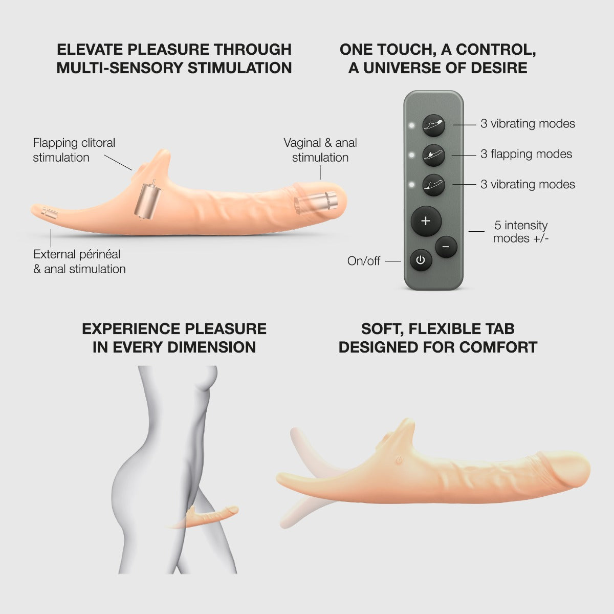 Strap On Me Multi Orgasm Realistic Dildo - M - Vanilla Transparent