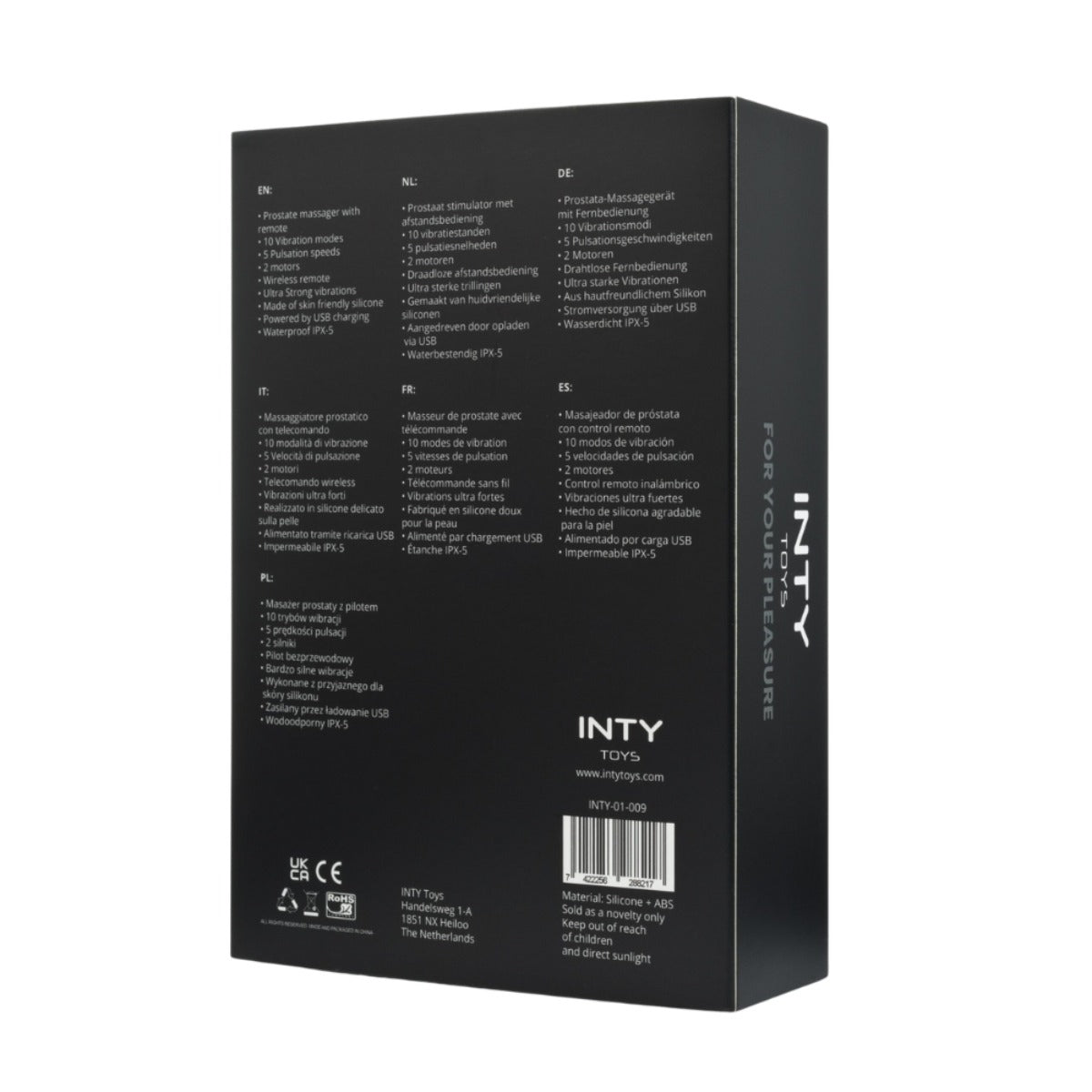 INTY Toys Rebel Prostate Massager With Remote