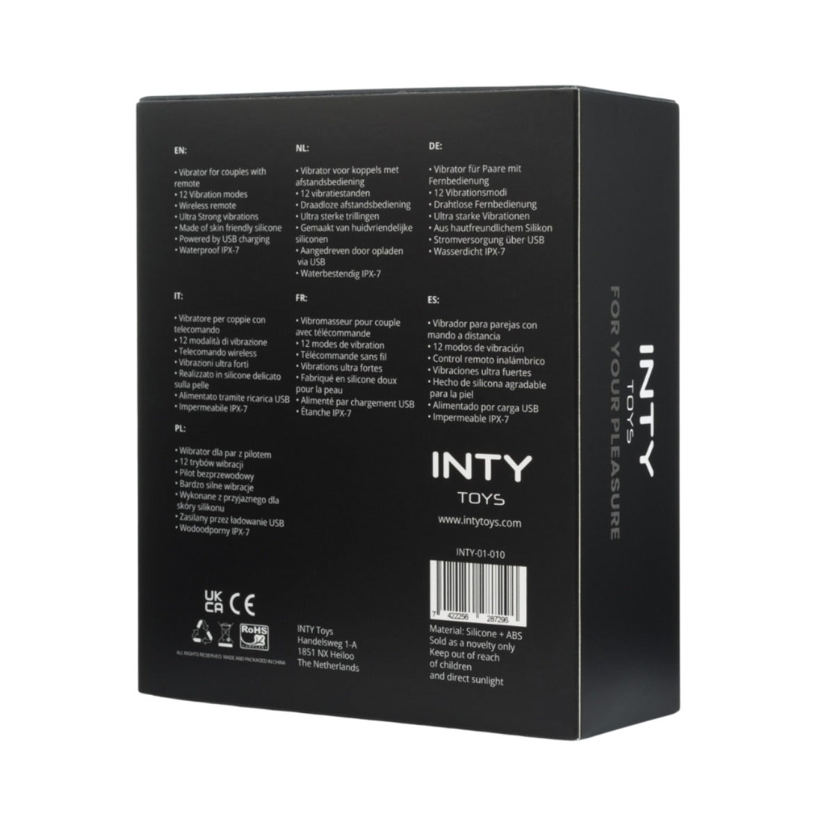 INTY Toys Switch Couples Vibrator With Remote
