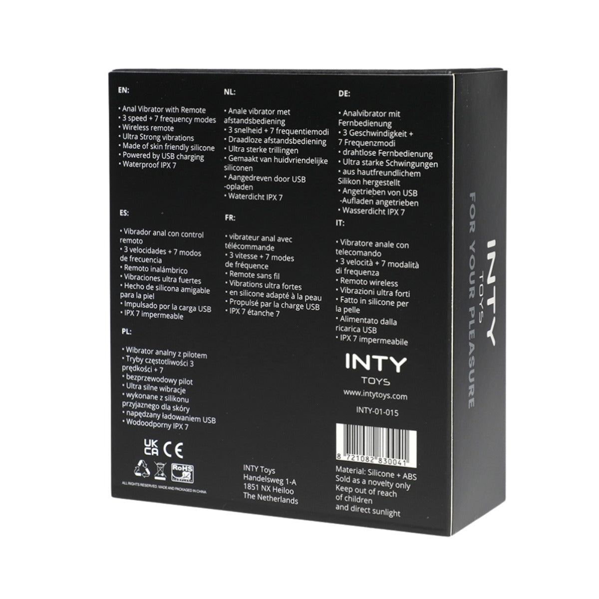 INTY Toys Blade Vibrating Anal Plug