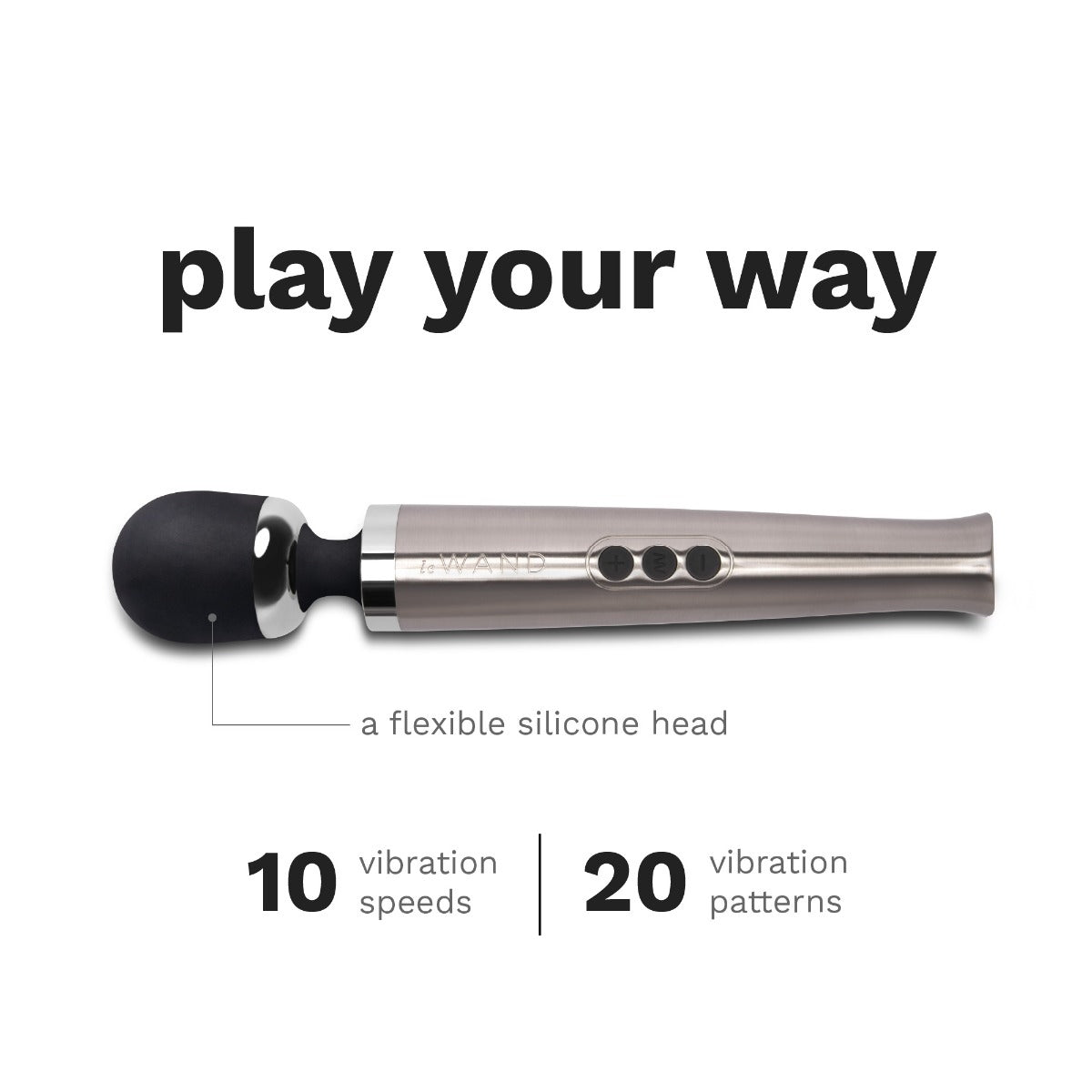 Le Wand Diecast Rechargeable Massager Silver