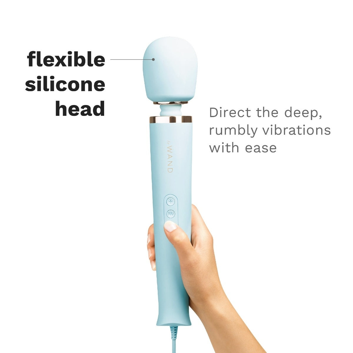 Le Wand Powerful Plug in Vibrating Massager Light Blue