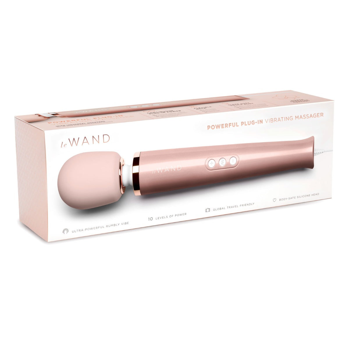 Le Wand Plugin Massager Wand Rose Gold