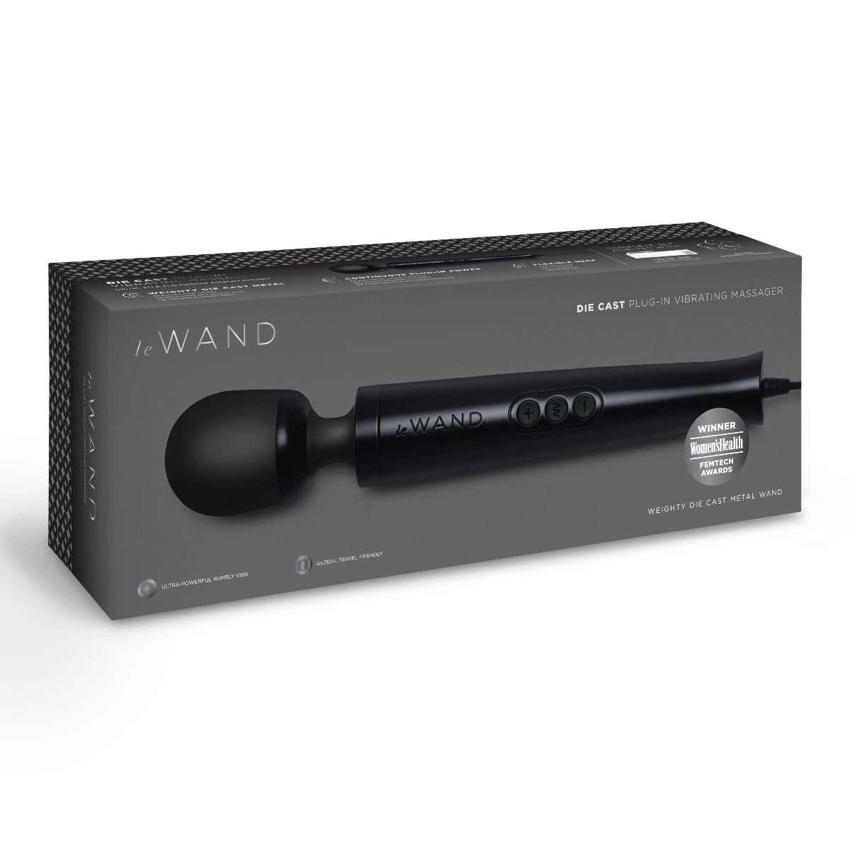 Le Wand Diecast Plug-in Massager Black