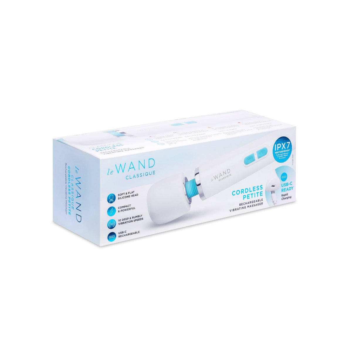 Le Wand Classique Petite Vibrating Wand Massager White
