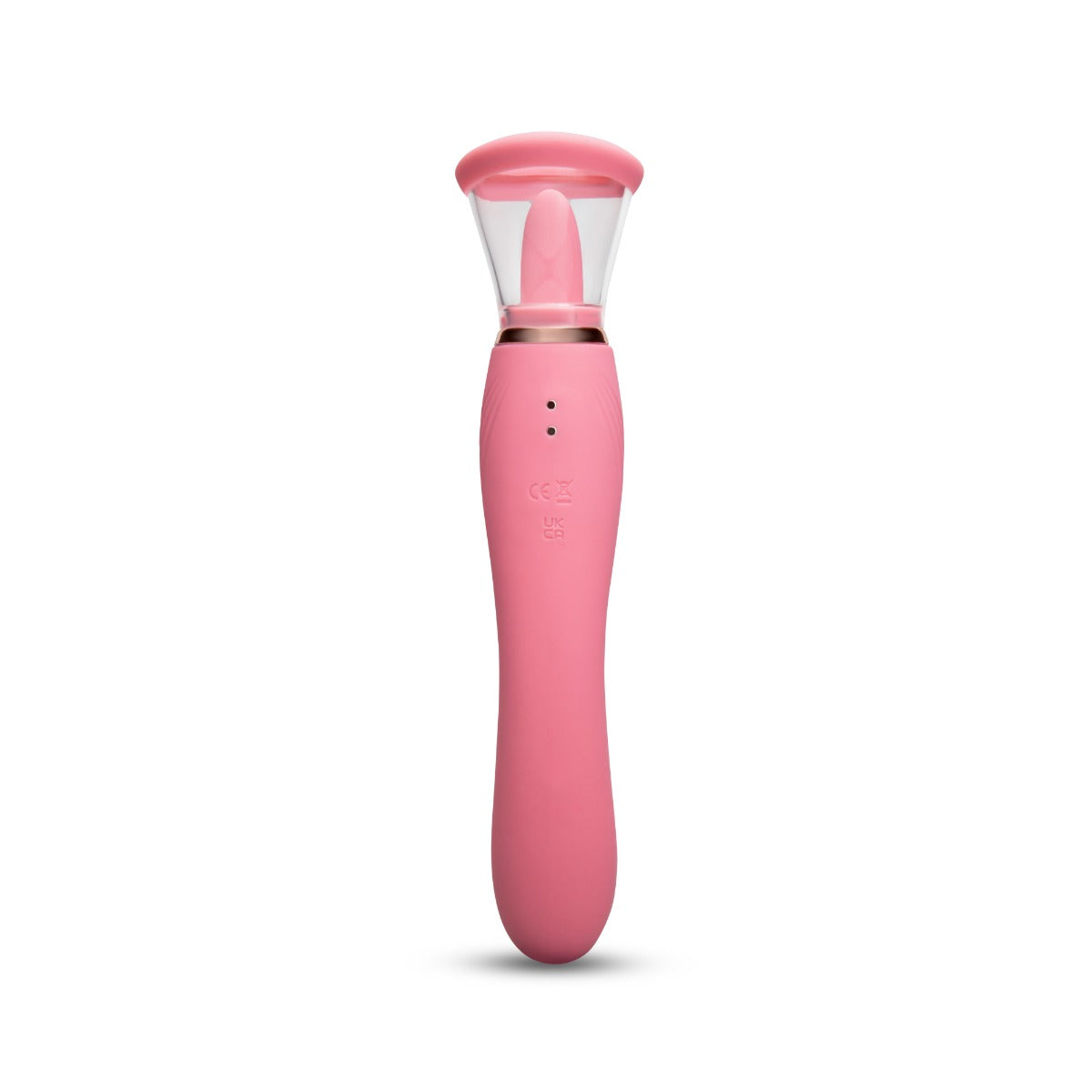 Le Wand Lick Double Ended Vibrator with Tongue Stimulator Pink