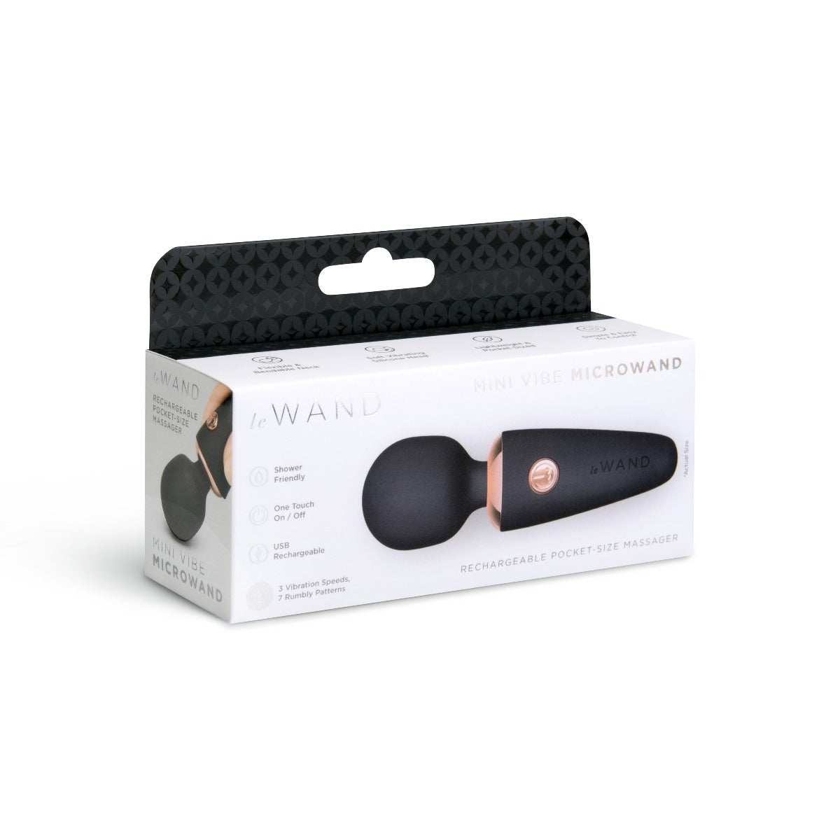 Le Wand Mini Micro Rechargeable Wand Black