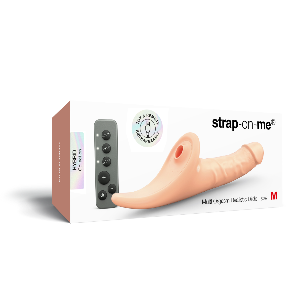 Strap On Me Multi Orgasm Realistic Dildo - M - Vanilla Transparent