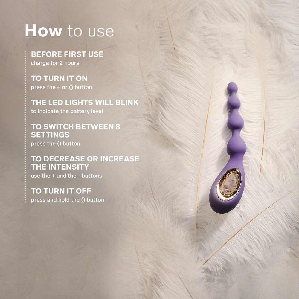 LELO Soraya Anal Beads Violet Dusk