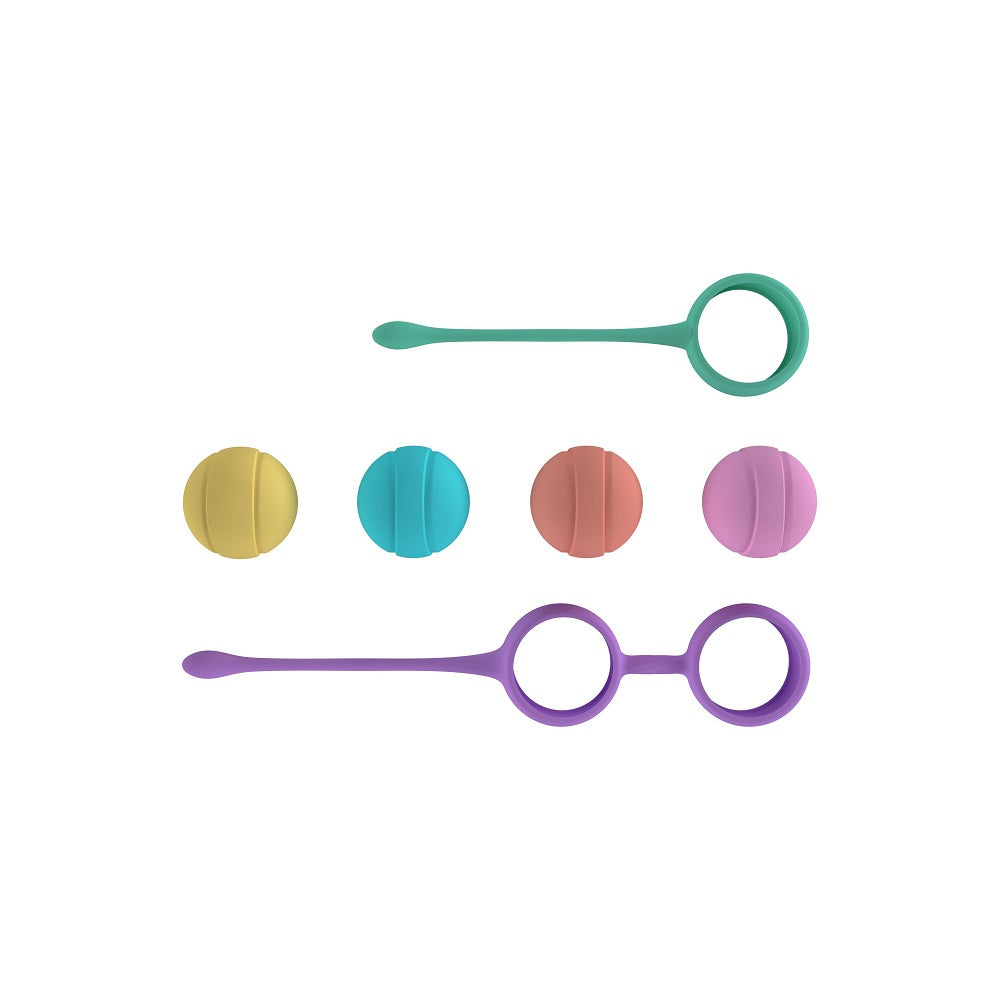 Two bubble wands with colorful handles on a white background