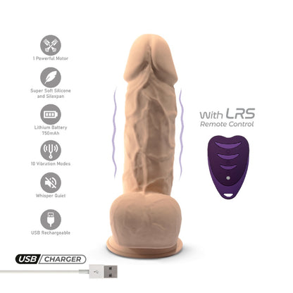 SilexD 8.5" Vibrating Dildo - Remote & Dual Density