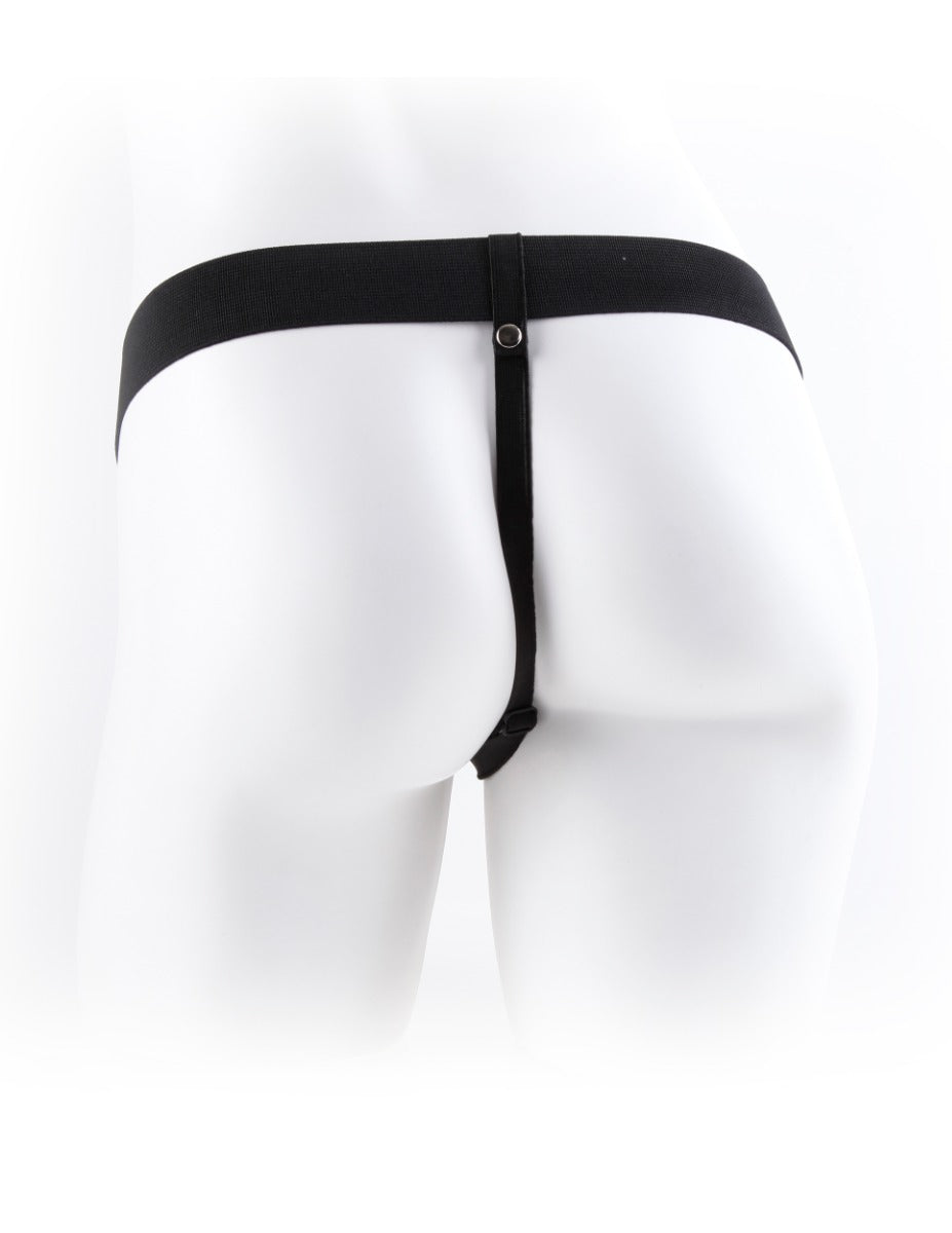 Pipedream - Fetish Fantasy Series - 7" Vibrating Hollow Strap-On with Balls - Light/Black