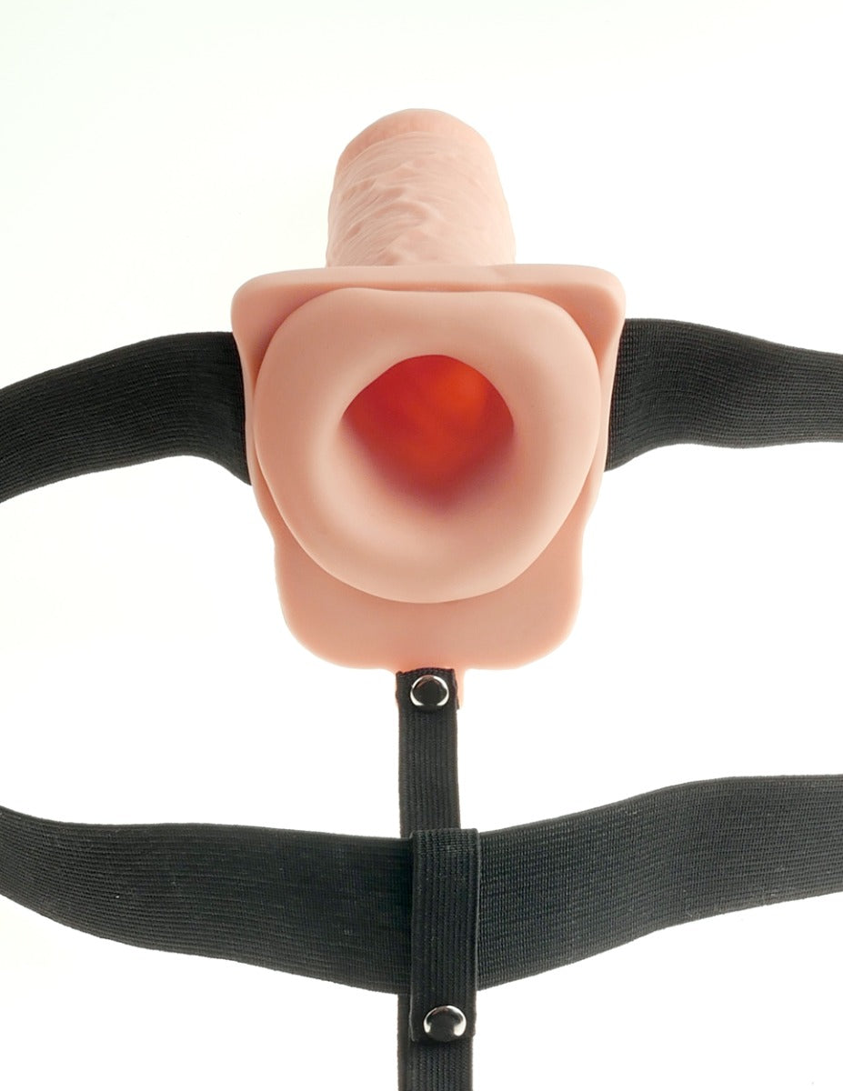 Pipedream - Fetish Fantasy Series - 7" Hollow Strap-On - Light/Black