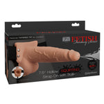 Pipedream - Fetish Fantasy Series - 7" Squirting Hollow Strap-on - Light/Black