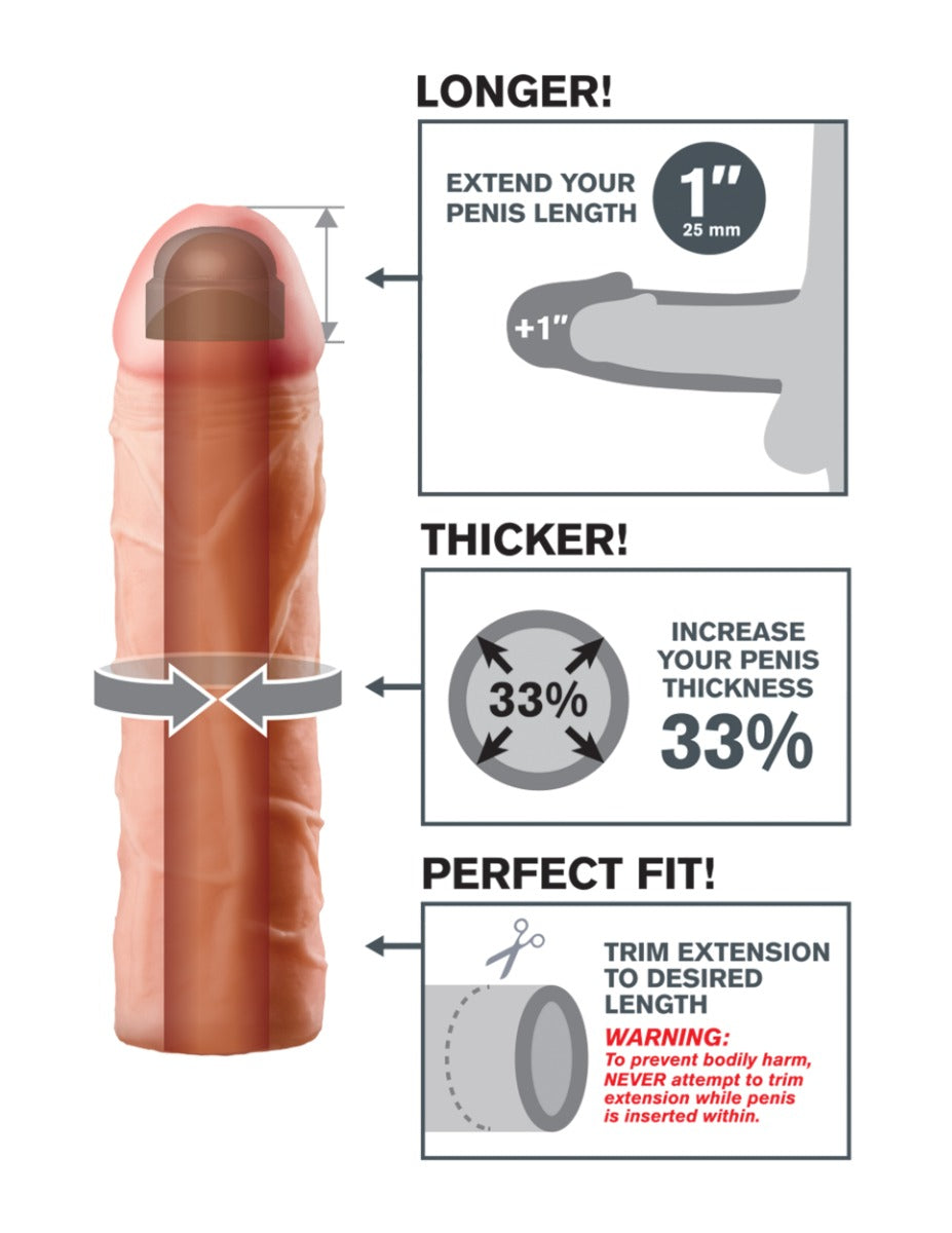 Pipedream - Fantasy X-tensions - Perfect 1" Extension - Light